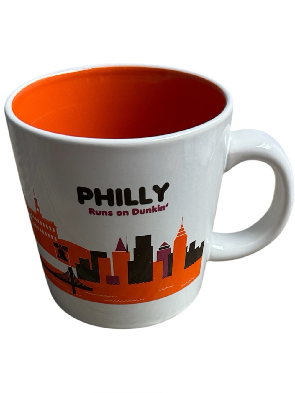 Dunkin Donuts Destination Philly Skyline 2012 Collectible Coffee Mug 14 oz